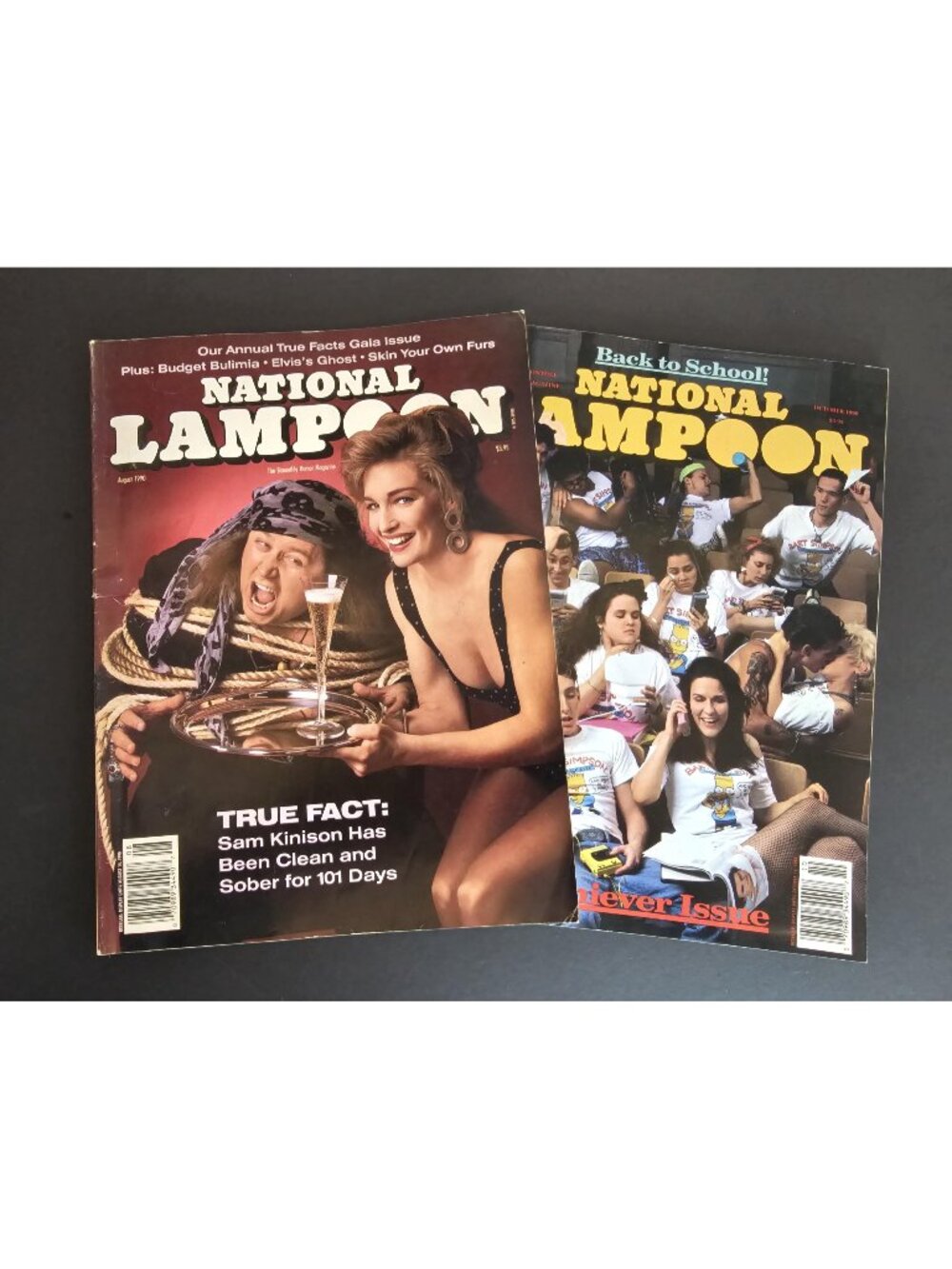 Vintage 1990 National Lampoon Magazines, Lot Of 2, Sam Kinison & Back To School